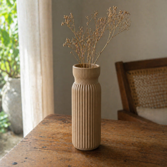 Fine Grooved Vase (Plastic)