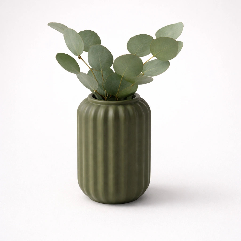 Ribbed Vase