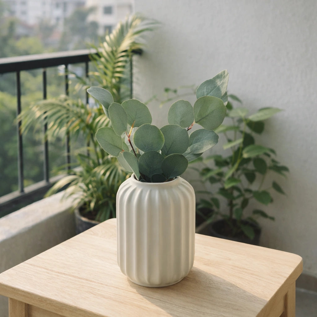 Ribbed Vase